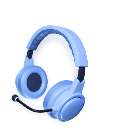 Blue headset with microphone for Customer Service Week Ideas