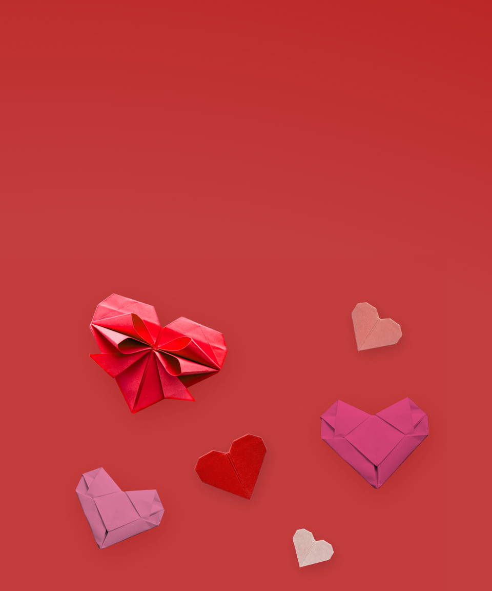 Valentine's Day heart-shaped origami designs (small)