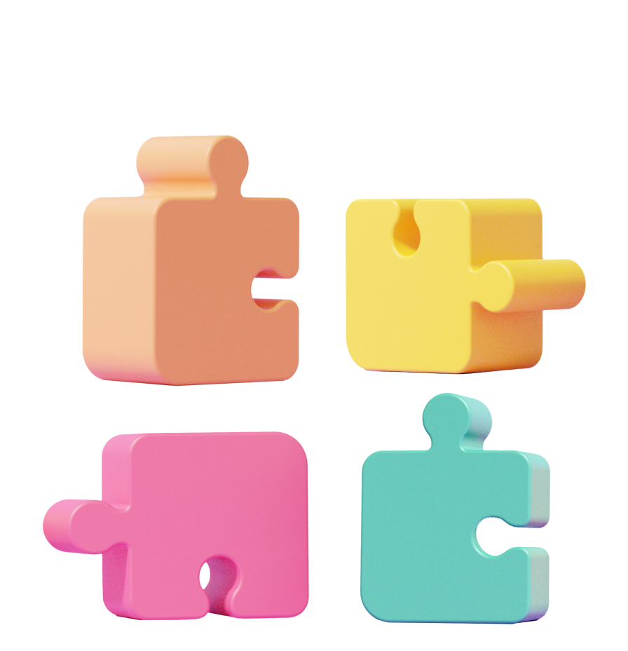 Multicolored puzzle pieces for Breakout Group Activities