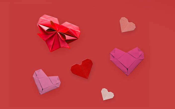 Valentine's Day heart-shaped origami designs (preview)