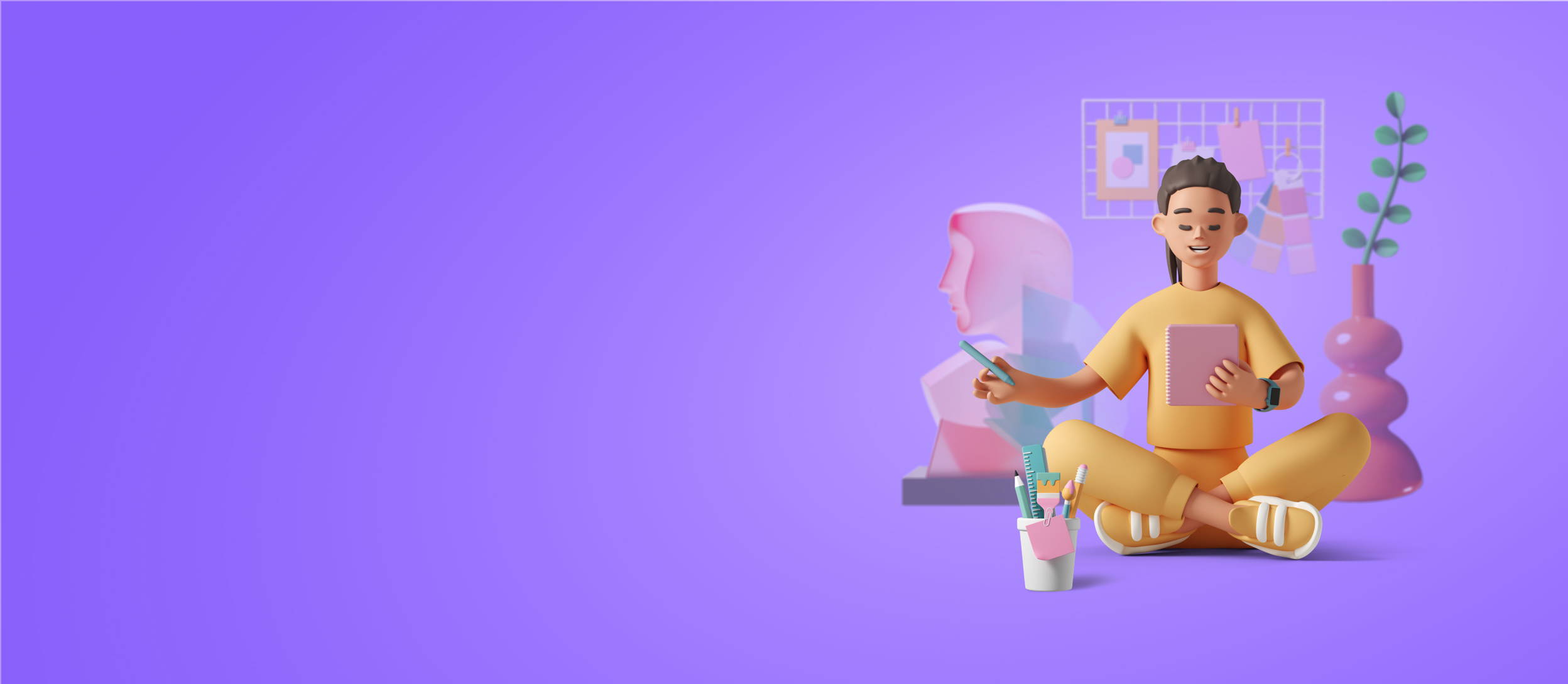 Nefertiti bust blowing a bubble and wearing pixelated sunglasses for Confetti's Famous Female Artists (Large)
