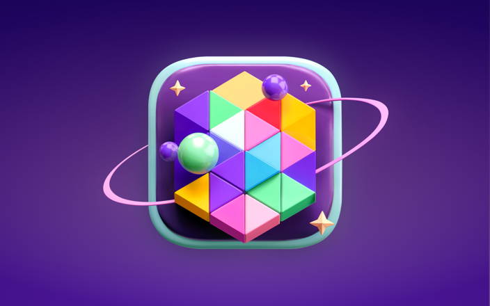 Geometric puzzle with triangle and circular shapes (preview)