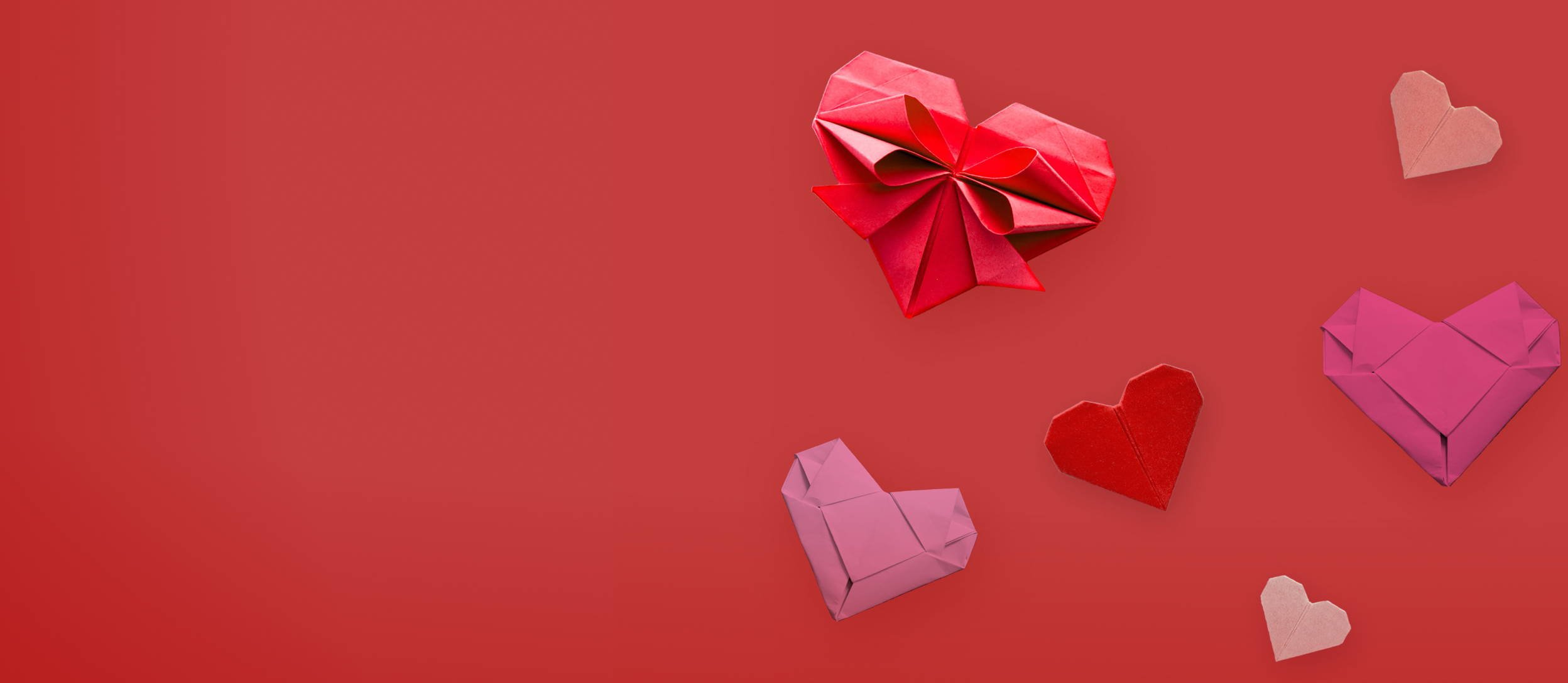 Valentine's Day heart-shaped origami designs (large)