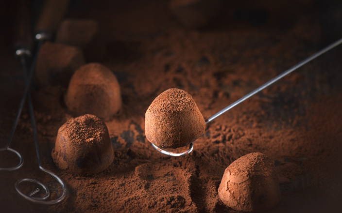 Fresh truffles being made for Confetti's BYO Chocolate Truffle Making Class