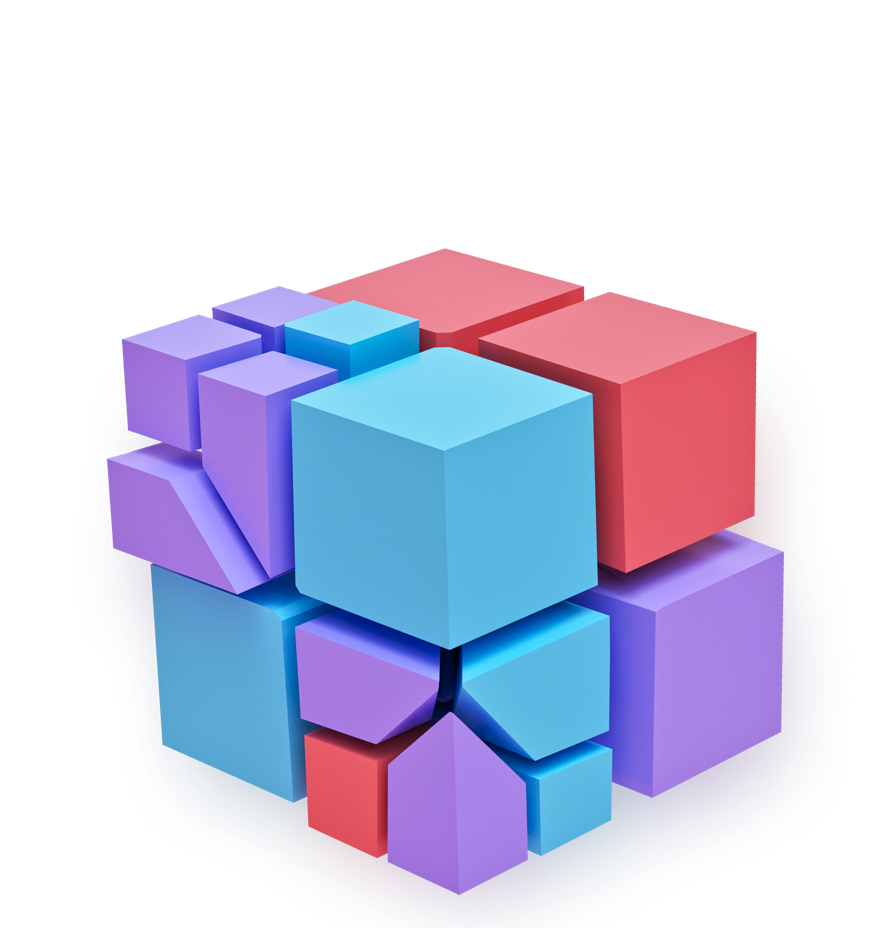 Colorful cube puzzle for Virtual Team Building Activities