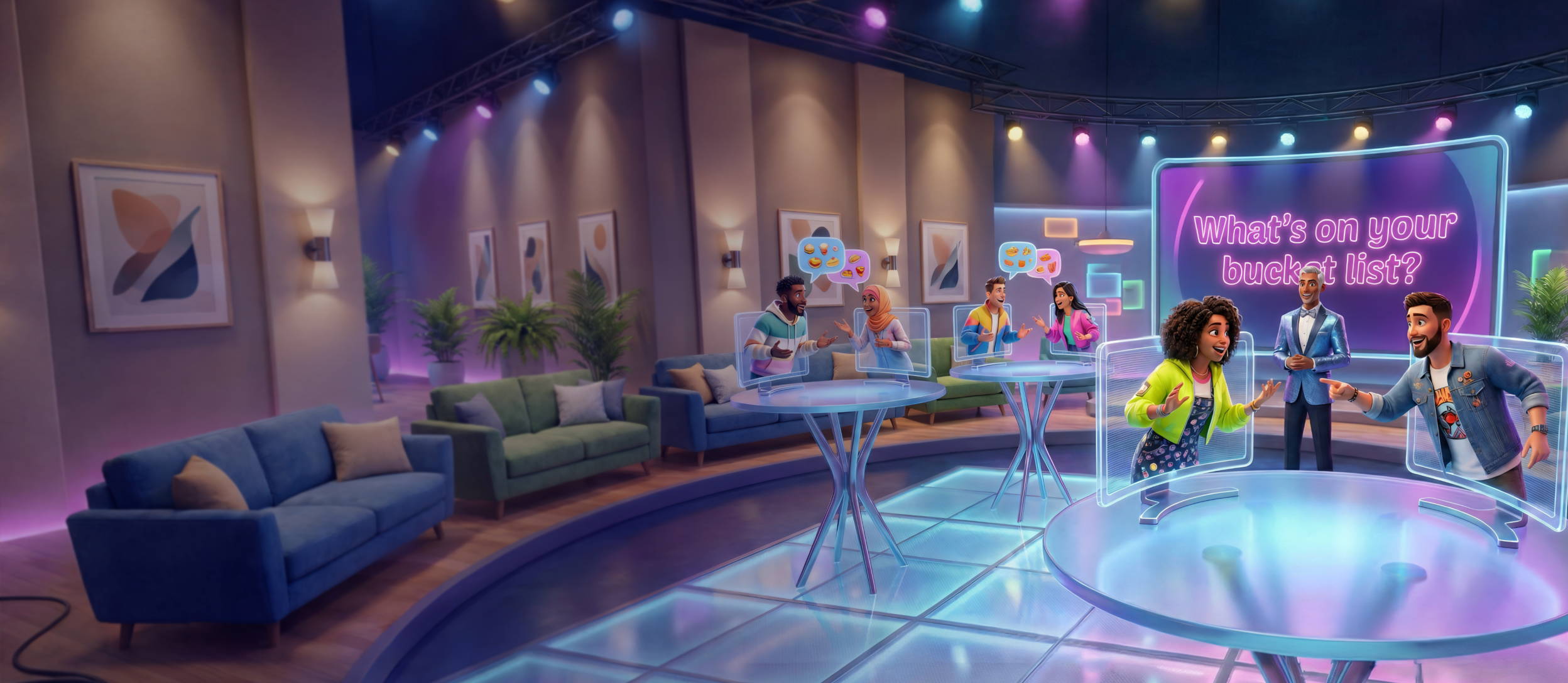 A group of people are in a casual setting getting to know each other.