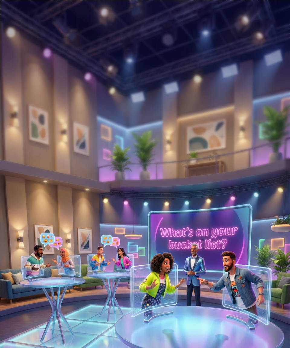 A group of people are in a casual setting getting to know each other.