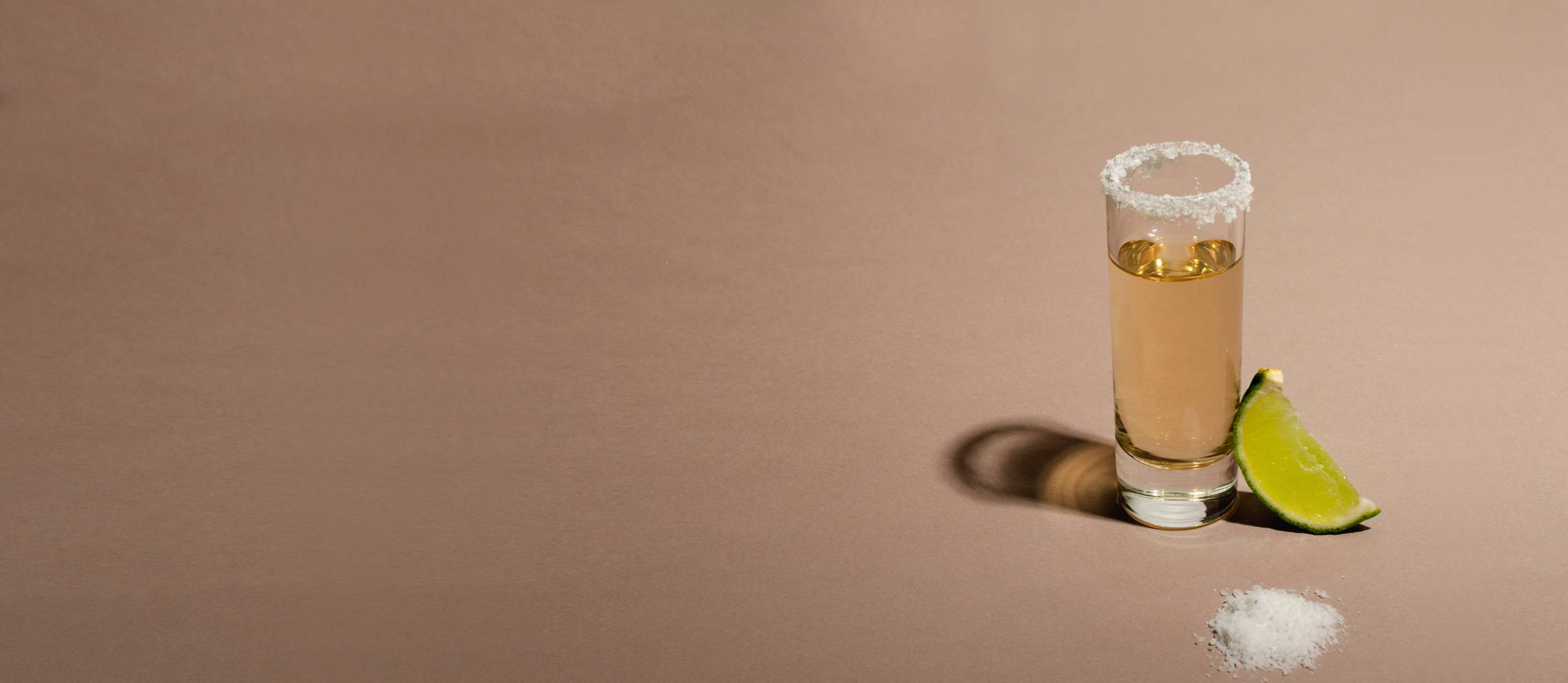 Tequila shot with salt and lime (large)
