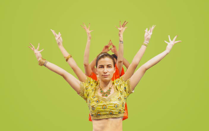 Bollywood dancers striking a pose (preview)
