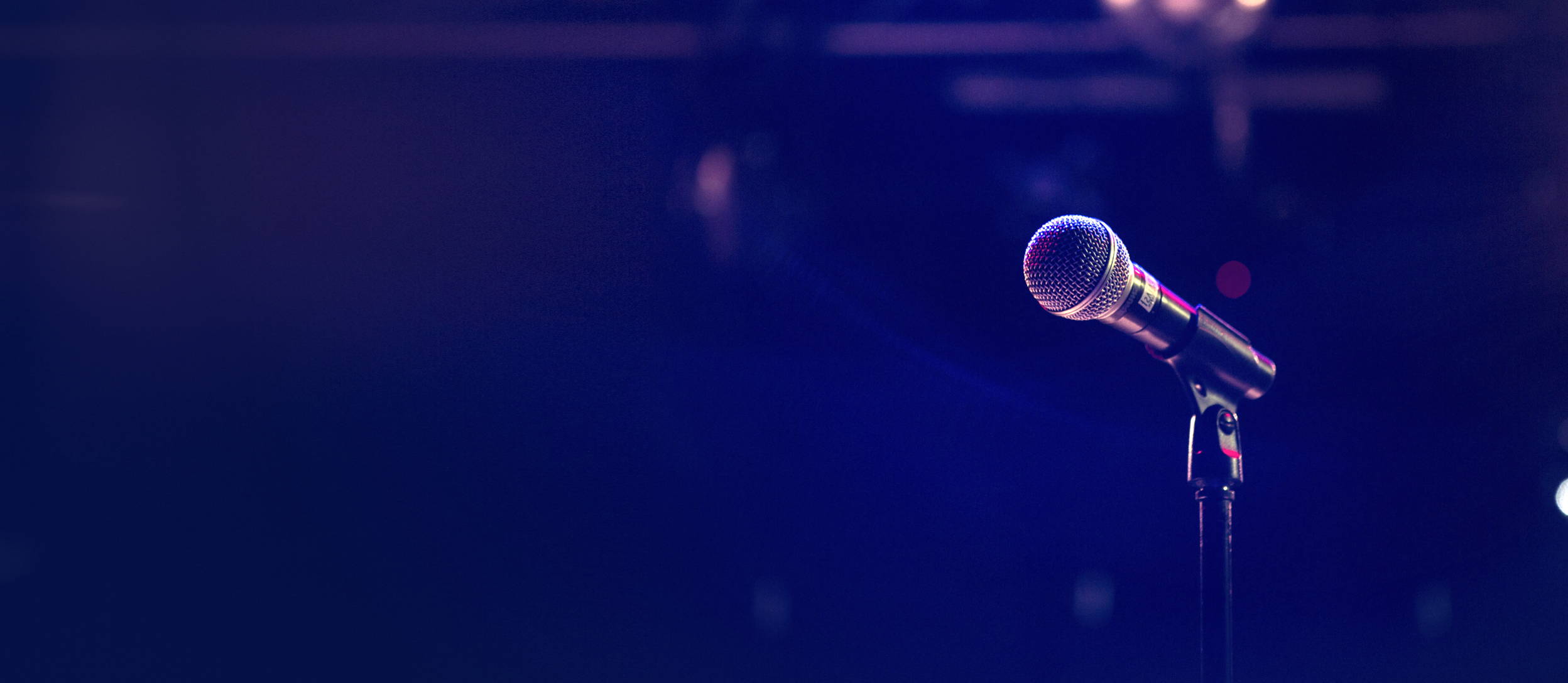Microphone in dim light with blurred background (large)