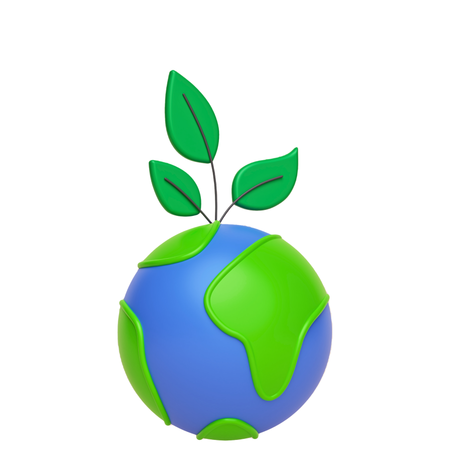Earth with green leaves sprouting for Sustainable Activities